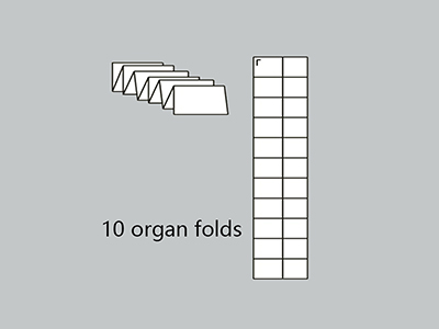 Plegadora de papel de 10 hebillas